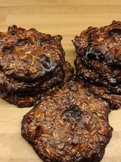 Una foto de Galletas proteicas de chocolate y avena