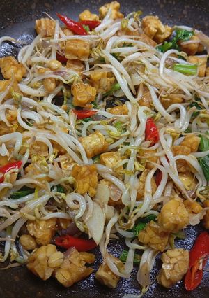 Foto resep Tumis toge caisim tempe