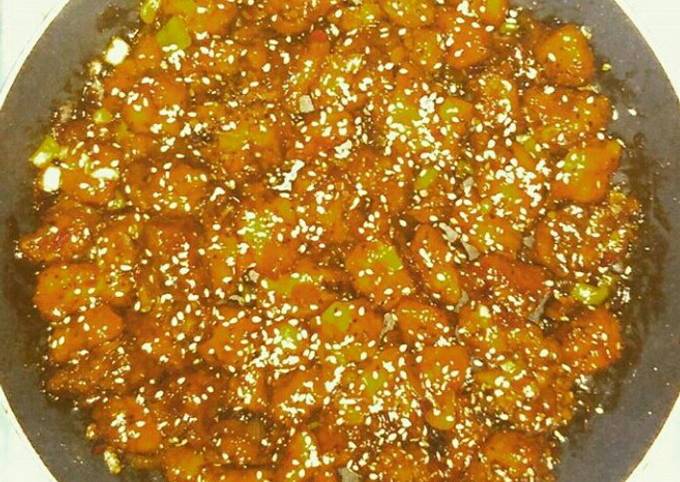 Honey Sesame Chicken a.k.a Ayam saus Madu dan Wijen