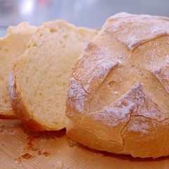 A picture of Simple Bread | Crispy Crust! Cob Loaf Bread.