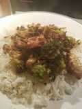 Chicken and broccoli with white rice