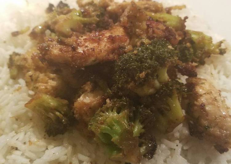 Steps to Prepare Favorite Chicken and broccoli with white rice