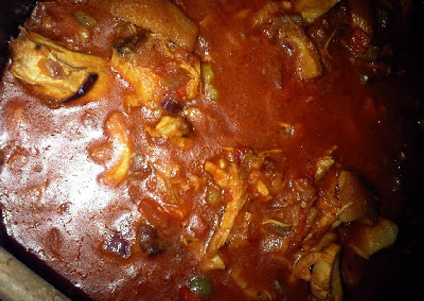 Left over smoked turkey stew