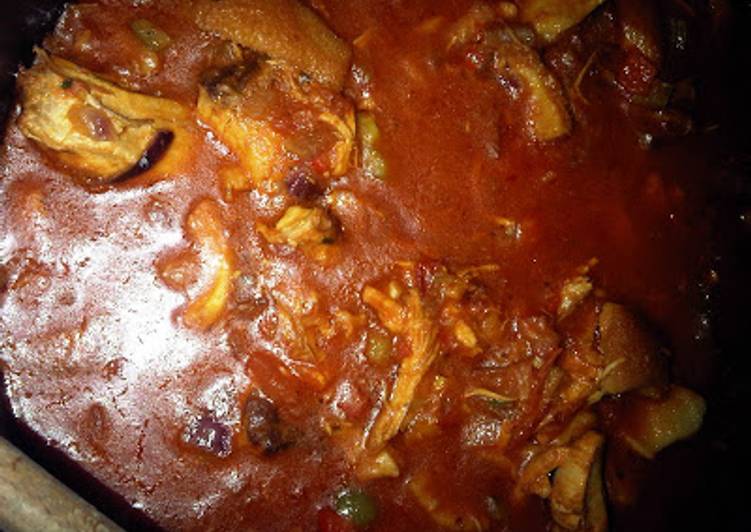 Step-by-Step Guide to Prepare Any-night-of-the-week Left over smoked turkey stew