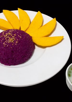 Hình của món SP.0713 - Xôi Xoài Lá Cẩm.