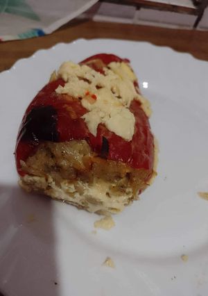 Burgonyàval töltött paprika, sütőből 🫑 recept fotója