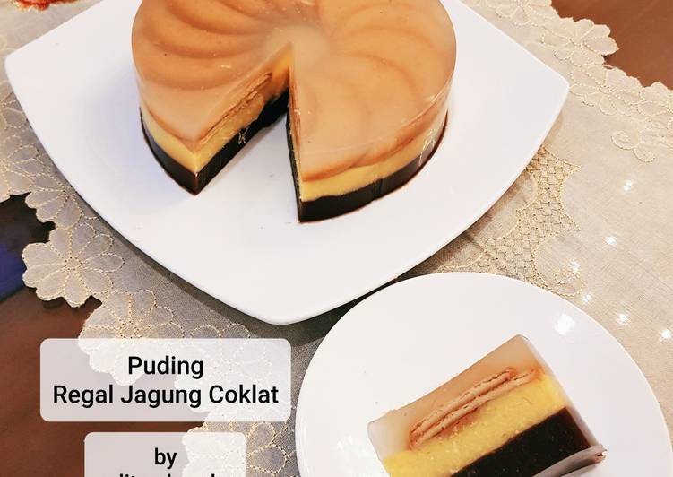 Resep Puding regal jagung coklat | Bahan Membuat Puding regal jagung coklat Yang Menggugah Selera