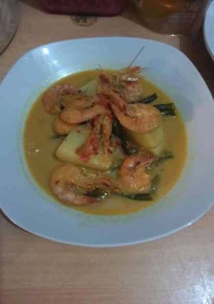 Foto resep Gulai udang,kentang + kacang panjang