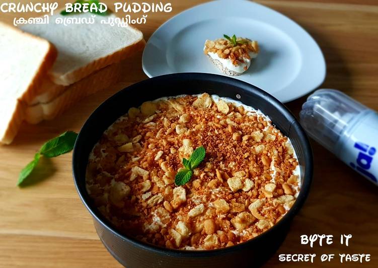 Crunchy bread pudding