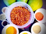 A picture of crushed raw mango