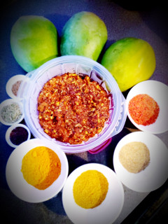 A picture of Raw mango chutney.