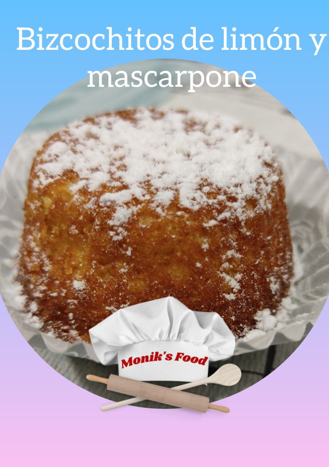 Una foto de Bizcochitos de limón 🍋 y mascarpone