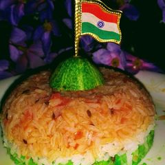 A picture of Triranga pulao.