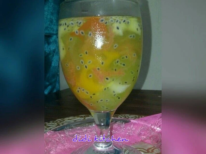 Cara Mudah Menyiapkan Resep Es rumput Laut warna warni with selasih yang Lezat Sekali Anti Ribet, Sempurna