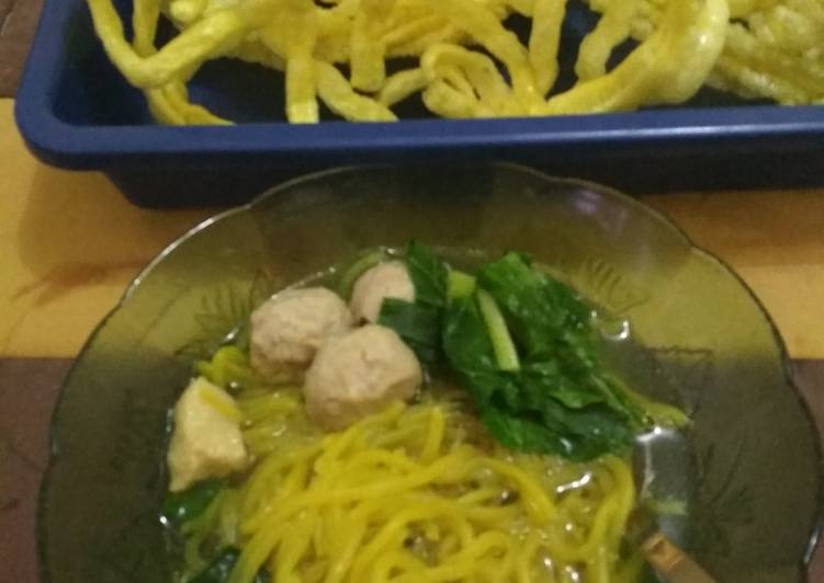 Cara Gampang Membuat Mie gelosor kuah bakso Anti Gagal