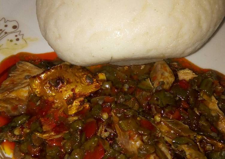 Recipe of Ultimate Semo and fresh okro😍😍 | This is Recipe So Deilicios You Must Try Now !!