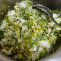 A picture of Best Khaman Kakadi Koshimbir -- A Zanzannit Maharashtrian Cucumber Salad.