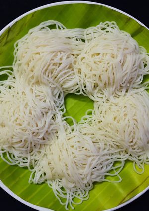 A picture of Leftover rice idiyappam/ string hoppers.