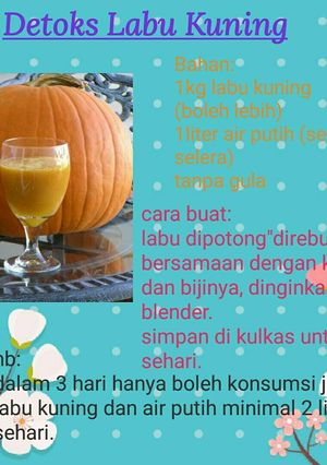 Foto resep Detoks labu kuning