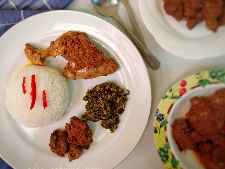 Standar Resep membuat Nasi rendang daun singkong dijamin sedap