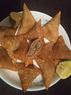 A picture of Beef Samosas.