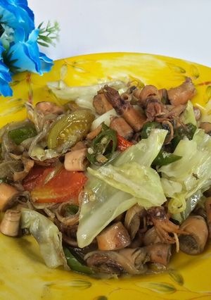 Foto resep Tumis cumi Asin simpel