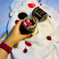 A picture of Chocolate Fondue Jar Cake | Molten Chocolate Jar Cake.