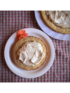 Una foto de Tarta de peras y crema