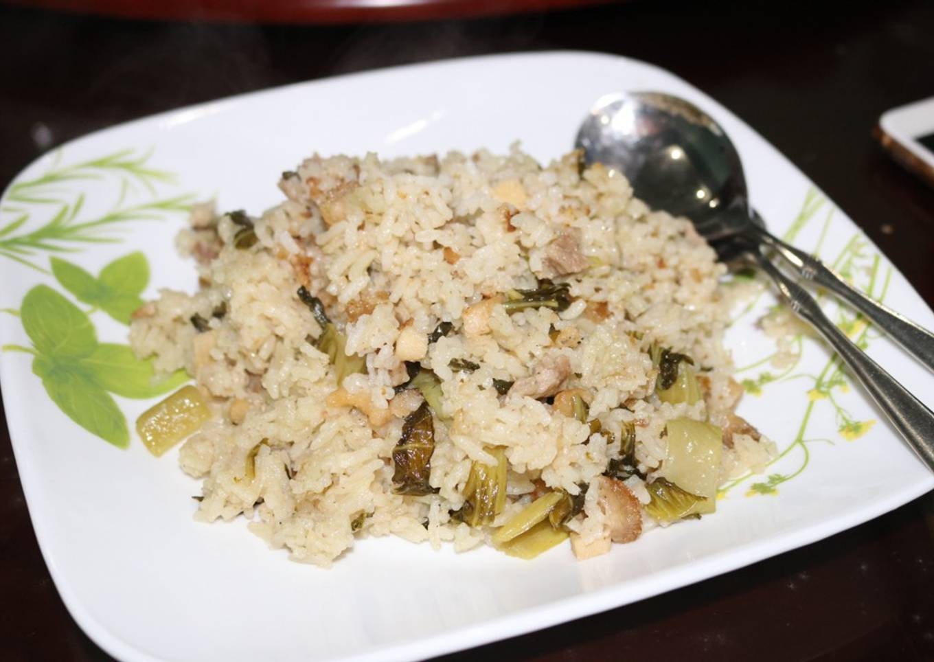 Nasi Tim Sayur pahit plus babi panggang / Koa Chai Pui