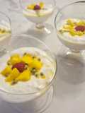 Mousse au fromage blanc à la mangue 🥭 coeur passion