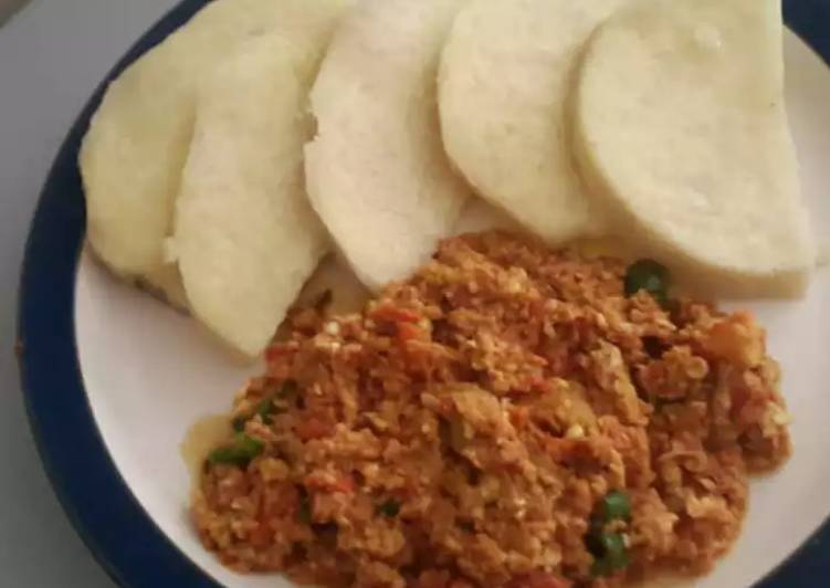 Recipe of Super Quick Homemade Yam and egg sauce