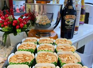 Foto resep Chiffon pandan keju almonds