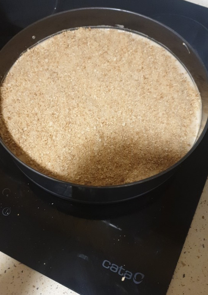 Una foto de Tarta de galleta María fría