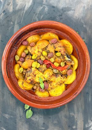 عکسی از دستور طاجین مرغ