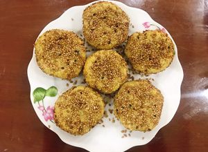 Hình của món Bánh khoai lang yến mạch.