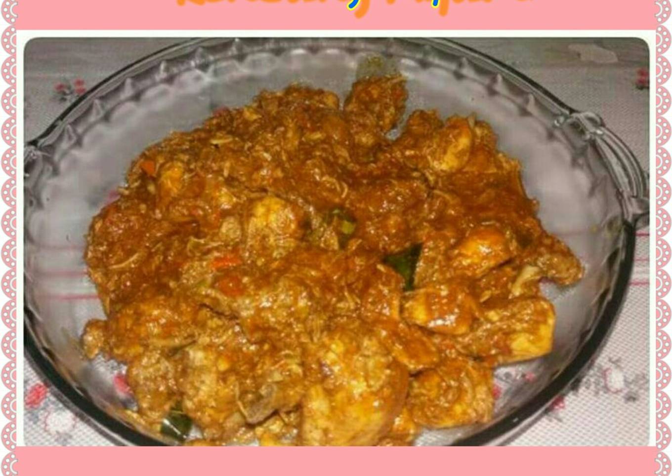 Rendang Ayam ala Dapoer Cobek Ame
