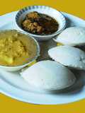 Pearl millet (bajra in Hindi, kambu in Tamil) Idli