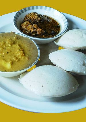 A picture of Pearl millet (bajra in Hindi, kambu in Tamil) Idli.
