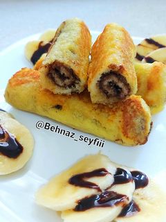 عکسی از دستور فرنچ تست رولی شکلاتی 🍞🍫