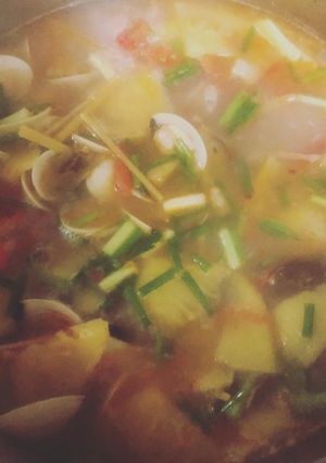 Hình của món Canh ngao chua cay.