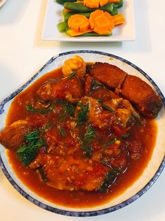 Hình của món Cá thu sốt cà chua.