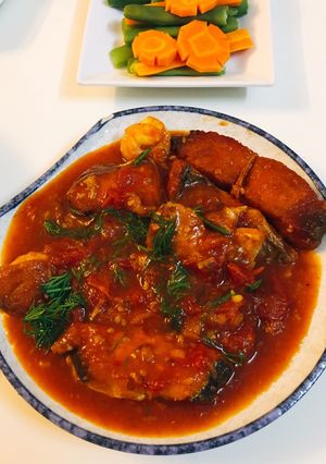 Hình của món Cá thu sốt cà chua.