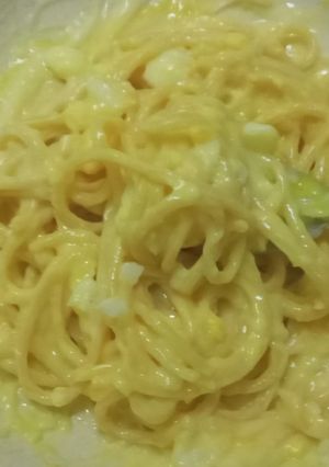 A picture of Spaghetti egg salad.