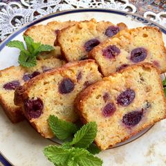A picture of Aunty Eiko's Dark Cherry and Carrot Cake.