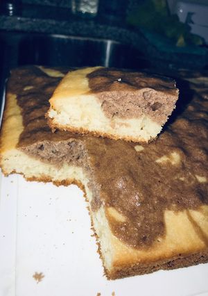 Una foto de Bizcochuelo casero marmolado