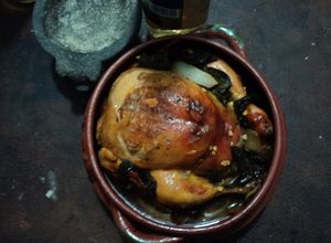 Una foto de Pollo tatemado las correa del Ocote. México