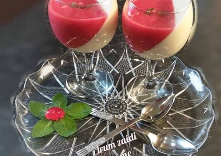 Simple Way to Prepare Any-night-of-the-week 🍓🍨🍓Strawberry Panna Cotta🍓🍨🍓
