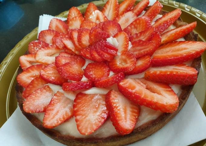 Tarte Aux Fraises Sirop D Agave De Moi Demoi Cookpad