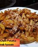 Honey chilli potato