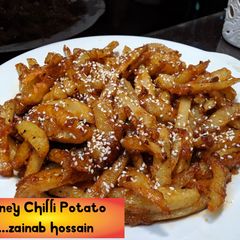 A picture of Honey chilli potato.
